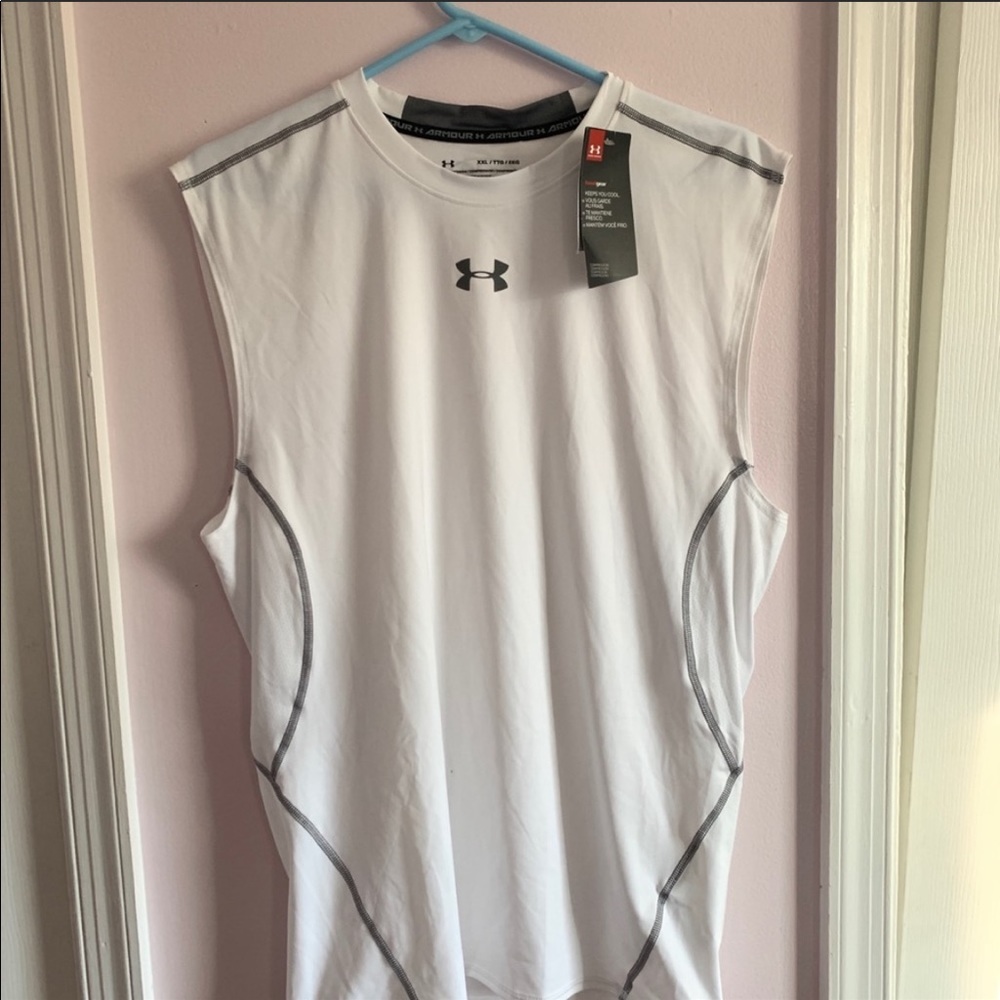 ‼️sale‼️White Under Armour Men’s muscle tee
